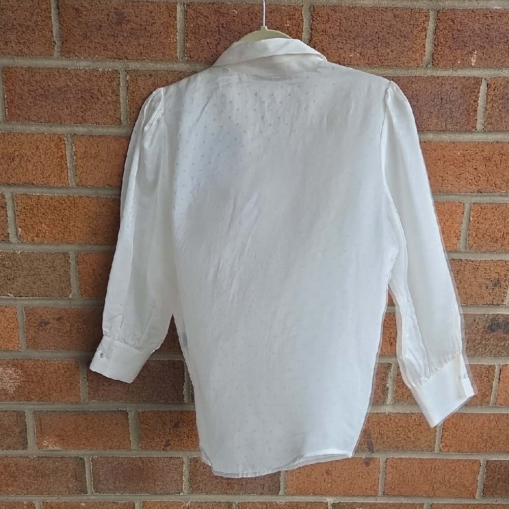 The Kooples Silk-Blend Jacquard Dot Top - Picture 4 of 7